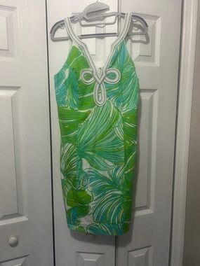 Green Tropical-Print Halter Dress - Women's Lilly Pulitzer